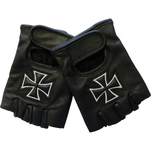 Mănuși fără Degete cu Nituri din Piele WILD WEST HA28777 · Negru 