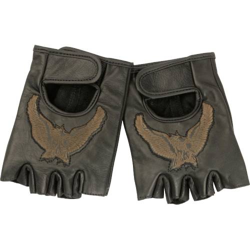 Mănuși fără Degete din Piele WILD WEST Vultur HA28779 · Negru 