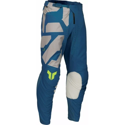 Pantaloni Enduro - Cross THOR LAUNCHMODE Forge · Albastru / Gri / Galben-Fluo 