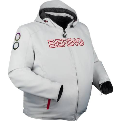 Geacă Moto din Textil BERING WARWICK KING SIZE · Gri / Roșu 
