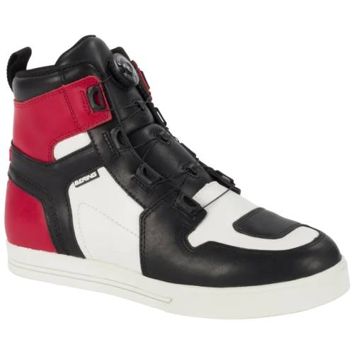Ghete Moto din Piele BERING REFLEX A-TOP · Negru / Alb / Roșu 
