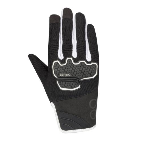 Mănuși Moto Damă din Textil BERING LADY BREEZE · Negru / Alb 