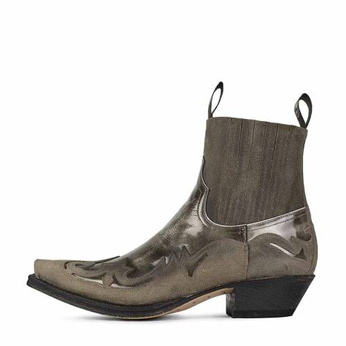 Botine Cowboy SENDRA BOOTS 4660 Mousse Flora Blanco Dirty · Gri 