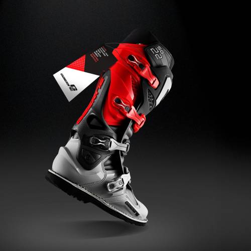 Cizme Enduro - Cross GAERNE SG22 2025 GORE-TEX® ENDURO – Ediție Limitată · Negru / Roșu / Gri 