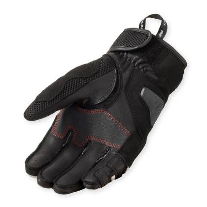 Mănuși Moto din Piele Naturală & Textil REVIT Blaze · Alb / Roșu  - 1