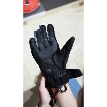 Mănuși Moto din Piele Naturală & Textil REVIT Blaze · Gri / Galben-Fluo  - 5