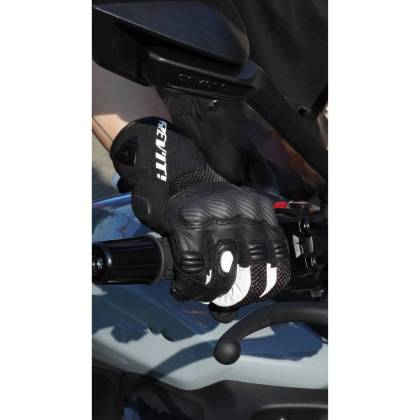 Mănuși Moto din Piele Naturală & Textil REVIT Blaze · Gri / Galben-Fluo  - 2