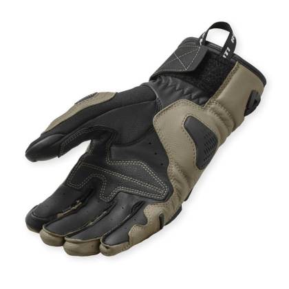Mănuși Moto de Vară din Piele Naturală & Textil REVIT SAND 5 · Nisipiu / Negru  - 1