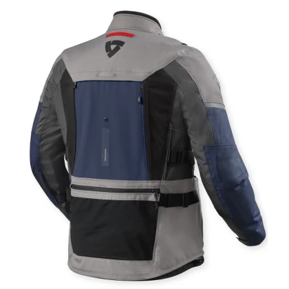 Geacă Moto Touring din Textil REVIT SAND 5 H2O · Gri / Albastru  - 1