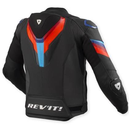 Geacă Moto din Piele și Textil REVIT Quantum 3 Pro · Negru / Albastru  - 1