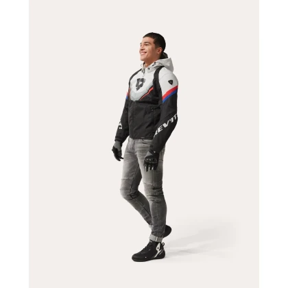 Geacă Moto din Textil REVIT QUANTUM 3 H2O · Negru / Gri  - 7