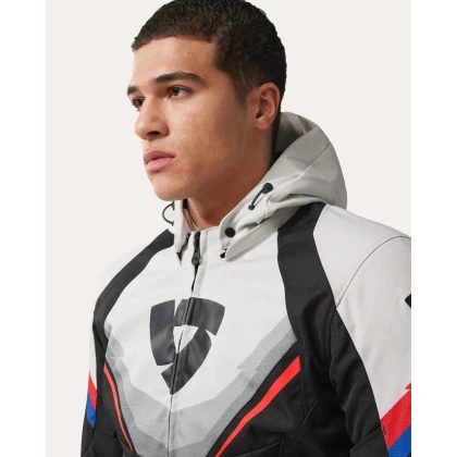 Geacă Moto din Textil REVIT QUANTUM 3 H2O · Negru / Gri  - 4
