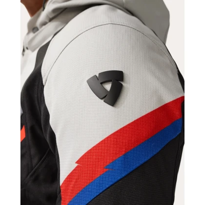 Geacă Moto din Textil REVIT QUANTUM 3 H2O · Negru / Roșu  - 3