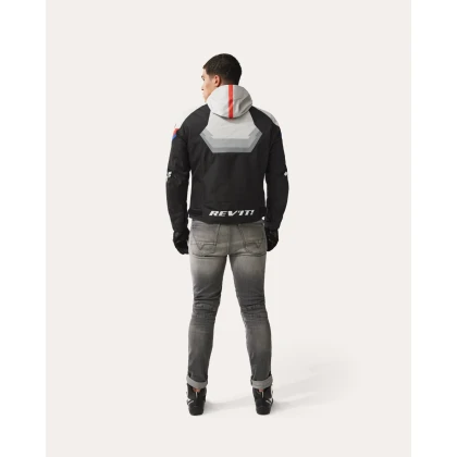 Geacă Moto din Textil REVIT QUANTUM 3 H2O · Negru / Roșu  - 6