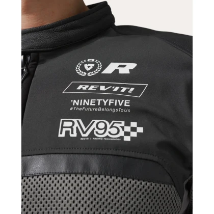 Geacă Moto de Vară din Piele și Textil REVIT Swiftblade · Negru / Roșu  - 4