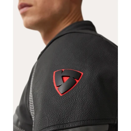 Geacă Moto de Vară din Piele și Textil REVIT Swiftblade · Negru / Roșu  - 6