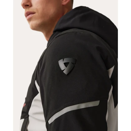 Geacă Moto din Textil REVIT Haste H2O · Gri / Negru / Albastru  - 6