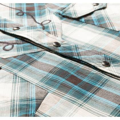 Cămașă Cowboy WILD WEST Jeff · Albastru  - 3