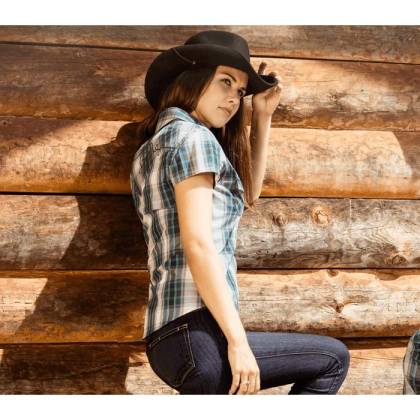 Cămașă Cowboy de Damă WILD WEST Josie · Albastru  - 2