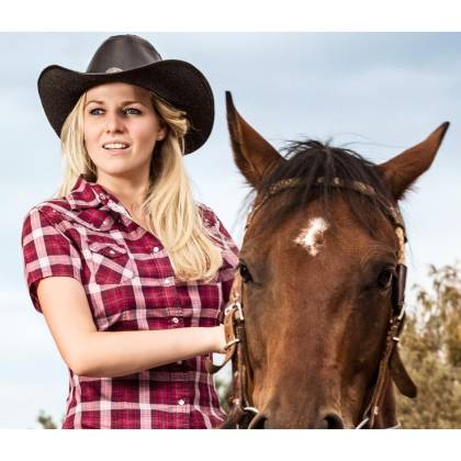 Cămașă Cowboy de Damă WILD WEST Doreen · Roșu  - 2