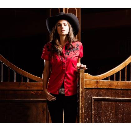 Cămașă Cowboy de Damă WILD WEST Ella · Roșu  - 2