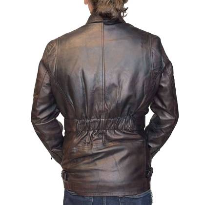 Geacă din Piele WILD WEST PL0001 · Maro  - 2