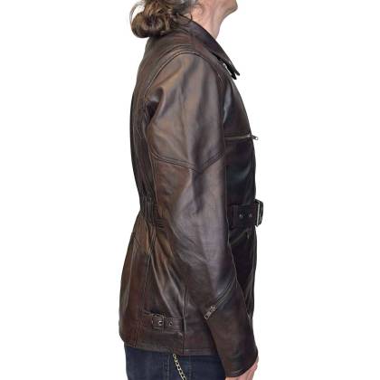 Geacă din Piele WILD WEST PL0001 · Maro  - 1