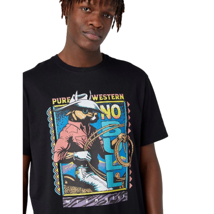 Tricou Casual Wild West Wrangler GRAPHIC · Negru  - 2