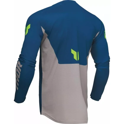 Tricou Enduro - Cross Copii THOR LAUNCHMODE Forge · Albastru / Gri / Galben-Fluo  - 2