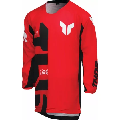 Tricou Enduro - Cross Copii THOR LAUNCHMODE Forge · Negru / Roșu / Alb  - 2