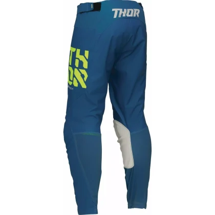Pantaloni Enduro - Cross THOR LAUNCHMODE Forge · Albastru / Gri / Galben-Fluo  - 3