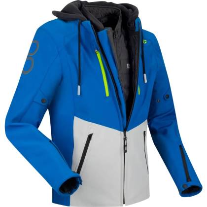 Geacă Moto din Textil BERING ROTOR · Albastru / Gri  - 2