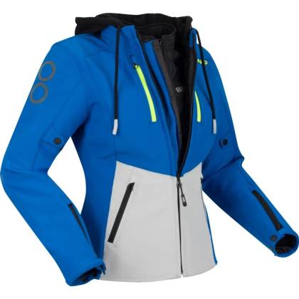 Geacă Moto Damă din Textil BERING LADY ROTOR · Albastru / Gri  - 2