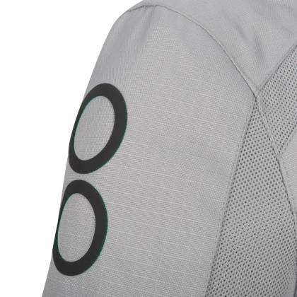 Geacă Moto Damă din Textil BERING LADY ZAO · Gri / Verde  - 3