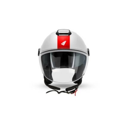 Cască Moto Open Face UFO PLAST NIXIE · Alb / Roșu  - 1