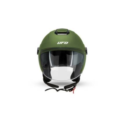 Cască Moto Open Face UFO PLAST NIXIE · Verde Mat  - 1
