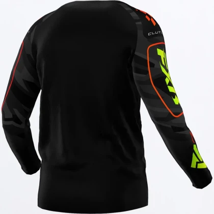 Tricou Enduro FXR RACING CLUTCH MX · Negru / Galben-Fluo / Roșu  - 1