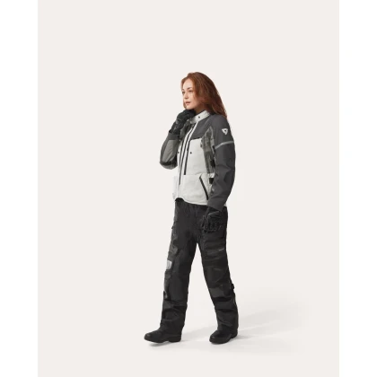 Geacă Moto Damă Touring din Textil REVIT SAND 5 H2O LADIES · Argintiu / Antracit  - 2