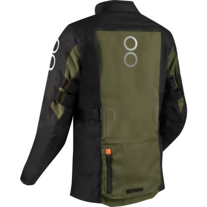 Geacă Moto Touring din Textil BERING ZEPHYR · Negru / Verde / Portocaliu  - 1
