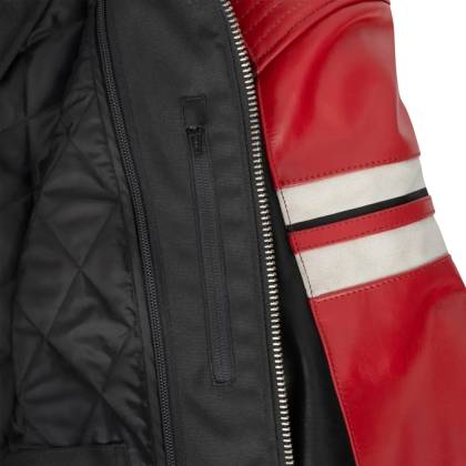 Geacă Moto din Piele SEGURA ROMEO · Negru / Alb  - 6