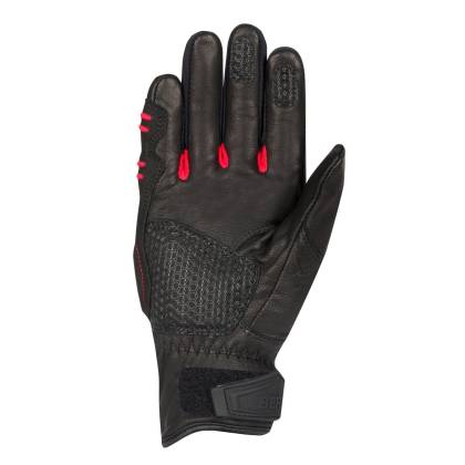 Mănuși Moto Damă din Piele & Textil BERING LADY PITTS · Negru / Roșu  - 1