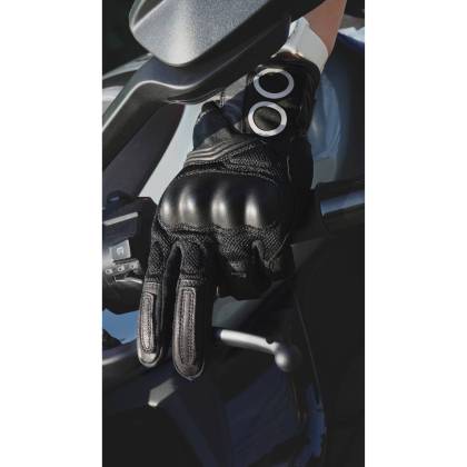 Mănuși Moto Damă din Piele & Textil BERING LADY PITTS · Negru / Roșu  - 3