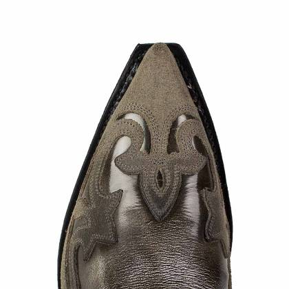 Botine Cowboy SENDRA BOOTS 4660 Mousse Flora Blanco Dirty · Gri  - 4