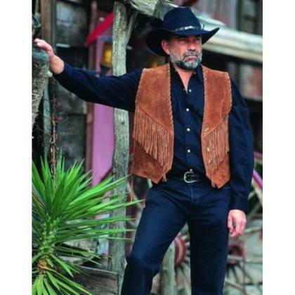 Vestă Cowboy din Piele WILD WEST W-35 