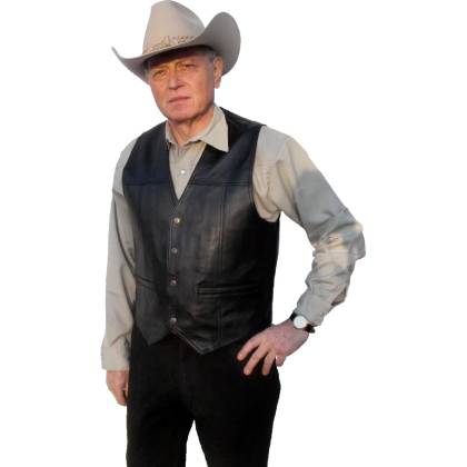 Vestă Cowboy din Piele WILD WEST W28555 · Negru  - 1