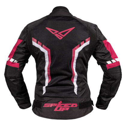 Geacă Moto Damă de Vară din Textil SPEED UP PACE LADY · Negru / Roz  - 1