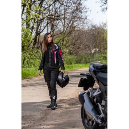 Geacă Moto Damă de Vară din Textil SPEED UP PACE LADY · Negru / Roz  - 8
