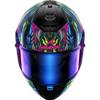 Cască Moto Integrală SHARK SPARTAN RS BLANK MAT SP · Negru / Verde / Mov  - 2