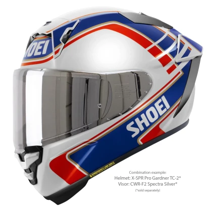 Cască Moto Integrală SHOEI X-SPR PRO Gardner TC-2 · Alb / Albastru / Roșu  - 1
