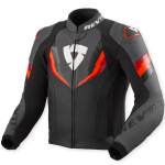 Geacă Moto din Piele și Textil REVIT Quantum 3 Pro · Negru / Roșu